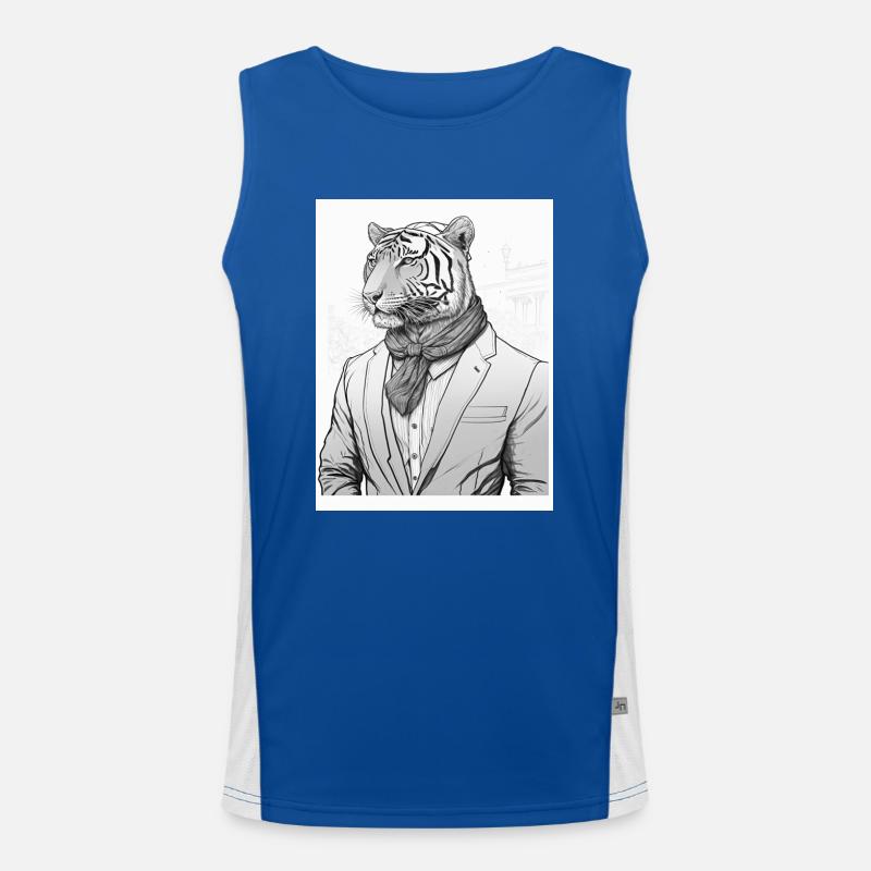 Cadeau de costume écharpe de tigre Débardeur respirant contrasté Homme 