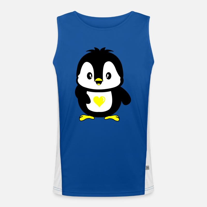 pinguin süß Funktionelles Kontrast-Tank Top für Männer 