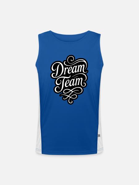 Dream Team - Men's Functional Contrast Tank Top  - royal/white