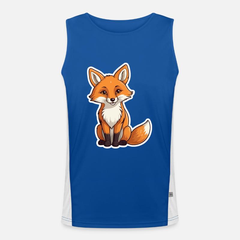 Fuchs Illustration Funktionelles Kontrast-Tank Top für Männer 