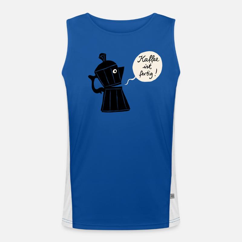 Coffee is ready Men's Functional Contrast Tank Top 