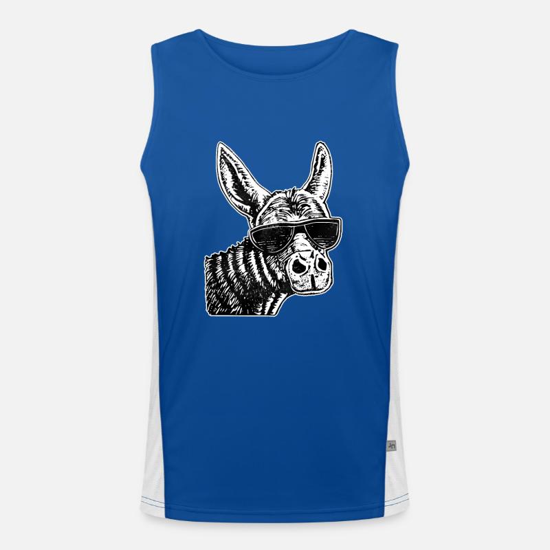 Esel Funktionelles Kontrast-Tank Top für Männer 