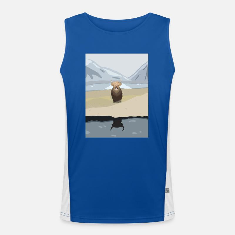 Kuh Funktionelles Kontrast-Tank Top für Männer 