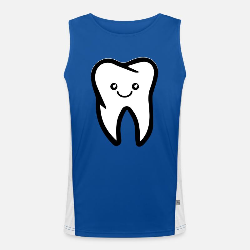 tooth smile Men's Functional Contrast Tank Top 