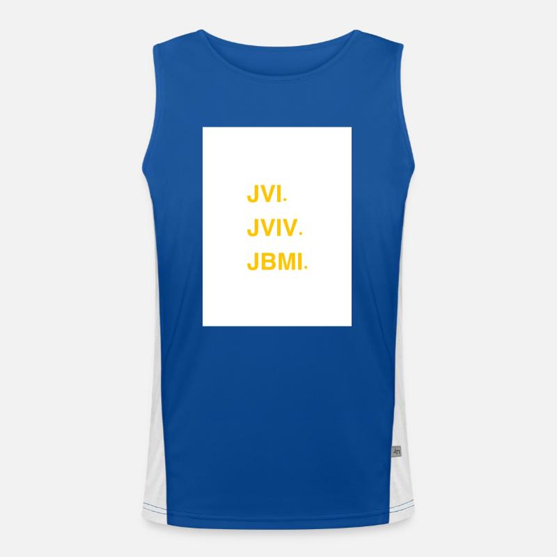 I DO NOT KNOW - Men's Functional Contrast Tank Top - royal/white