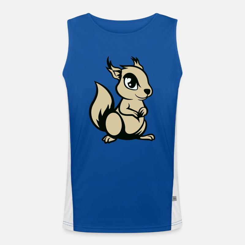 eichhörnchen comic tier Funktionelles Kontrast-Tank Top für Männer 