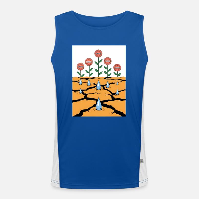 Strength Blooms from Adversity – Resilience Art Men's Functional Contrast Tank Top 