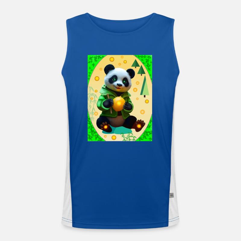 Charming Panda Men's Functional Contrast Tank Top 