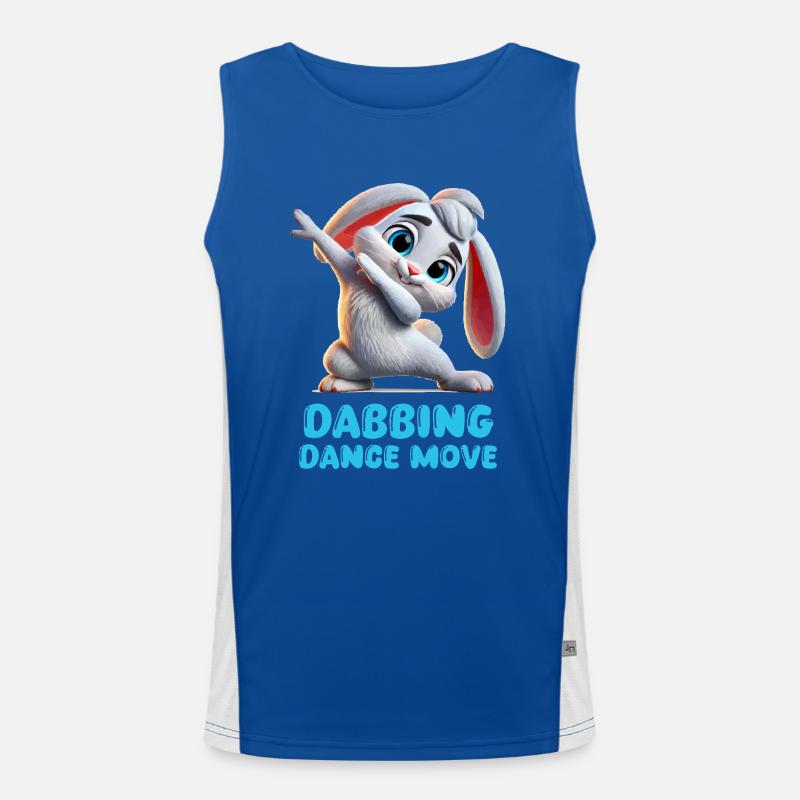 Rabbit Dabbing Men's Functional Contrast Tank Top 