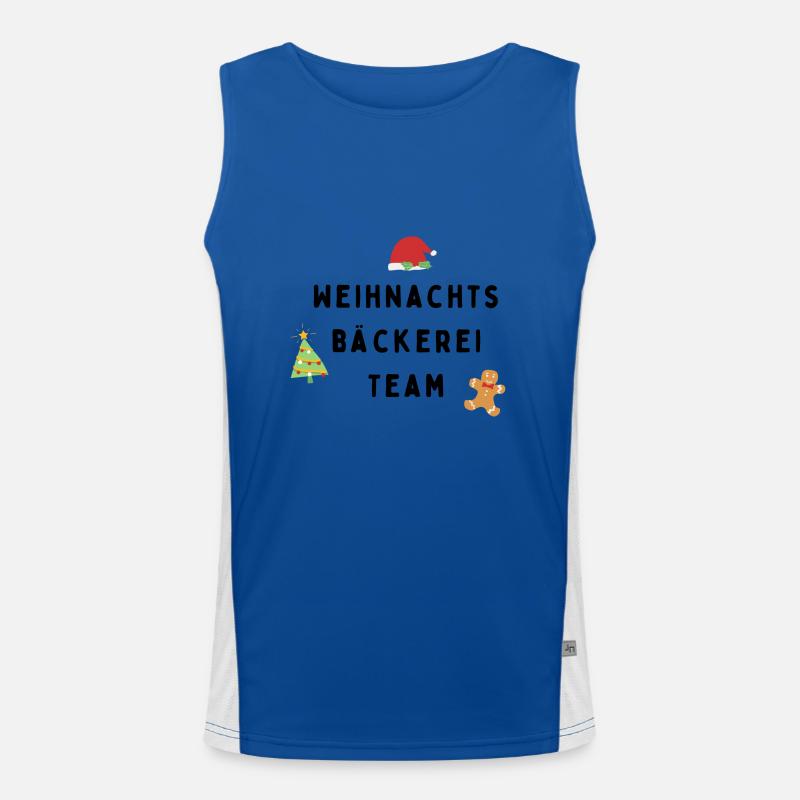 Weihnachtsbäckerei Team Funktionelles Kontrast-Tank Top für Männer 