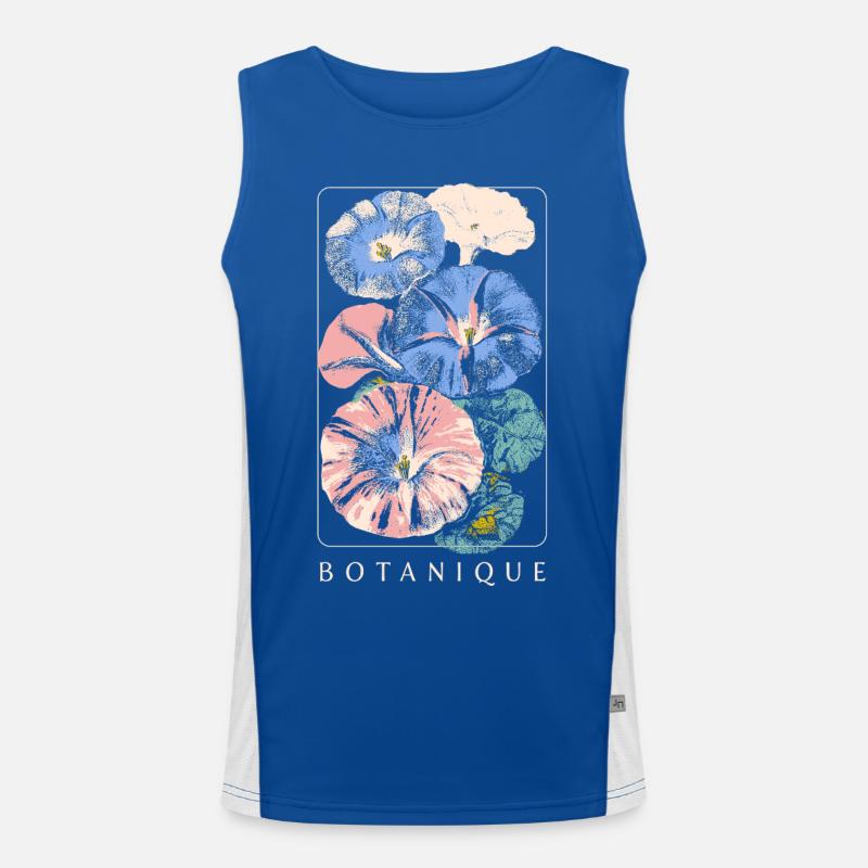 Botanique Blumenstudie Pastell Funktionelles Kontrast-Tank Top für Männer 