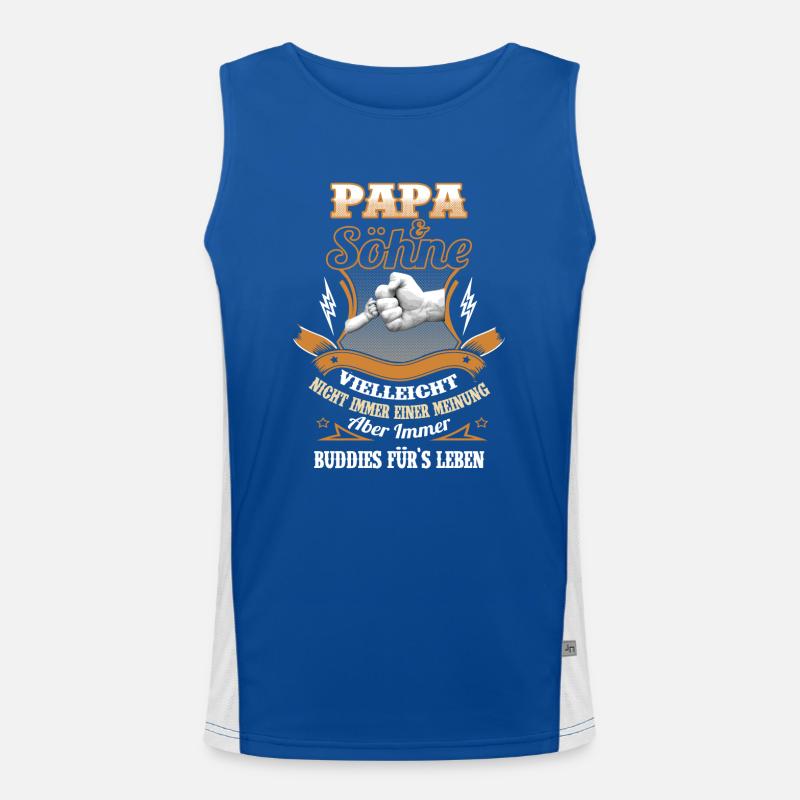 Papa & Söhne Funktionelles Kontrast-Tank Top für Männer 
