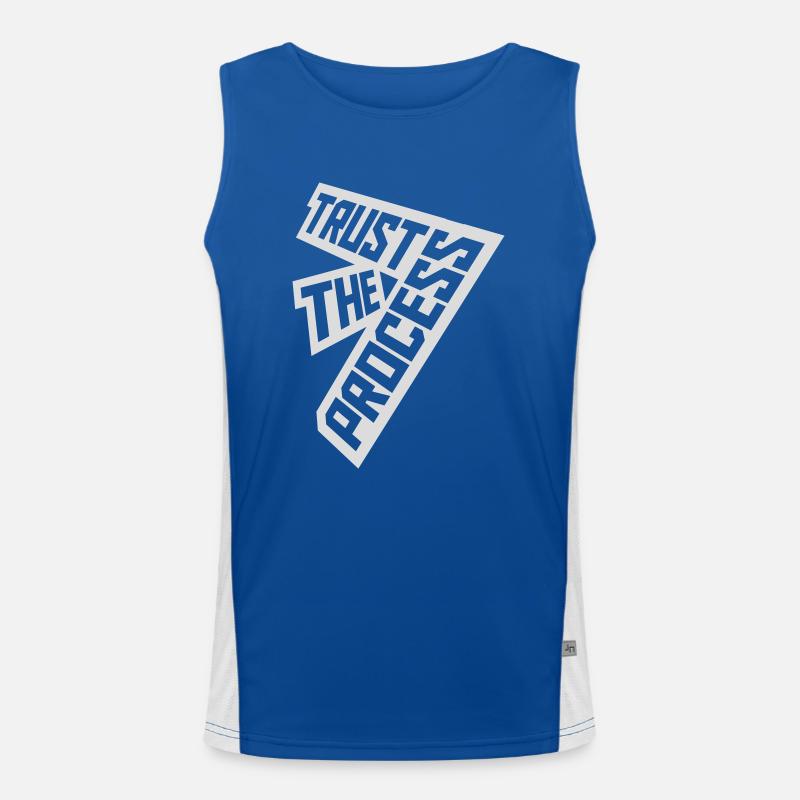 trust the process Zitat Funktionelles Kontrast-Tank Top für Männer 