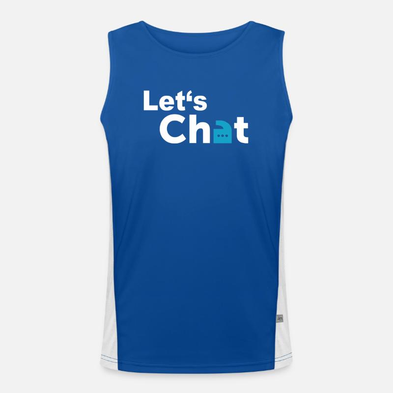 Let's Chat Funktionelles Kontrast-Tank Top für Männer 
