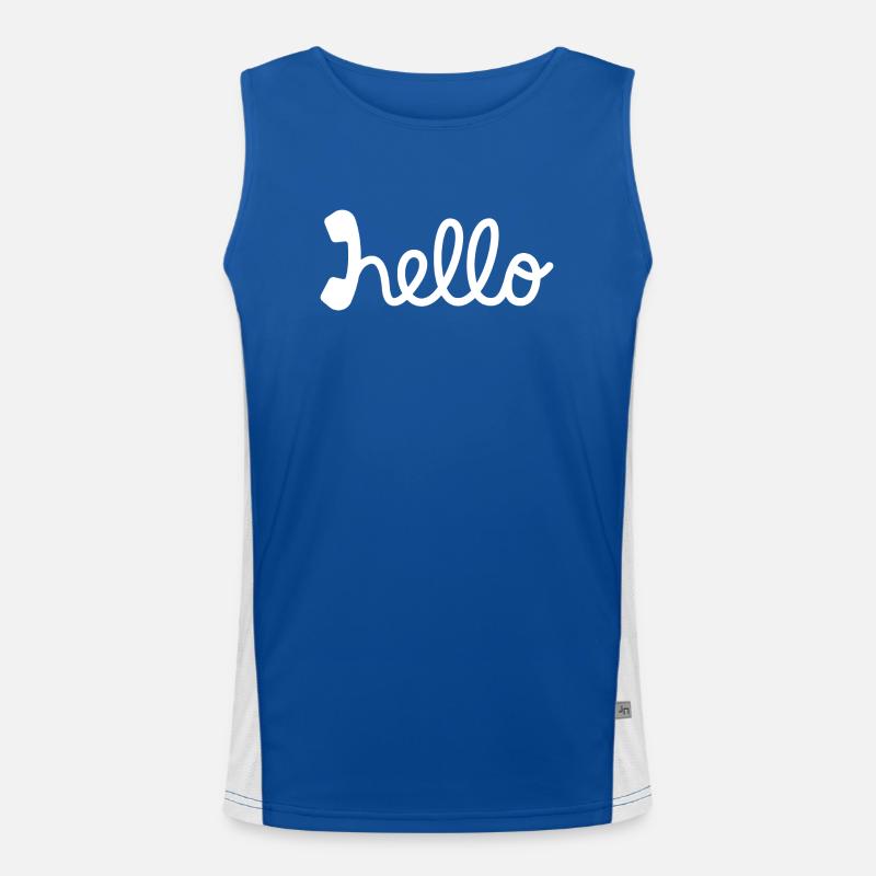 Hello - Hallo Funktionelles Kontrast-Tank Top für Männer 