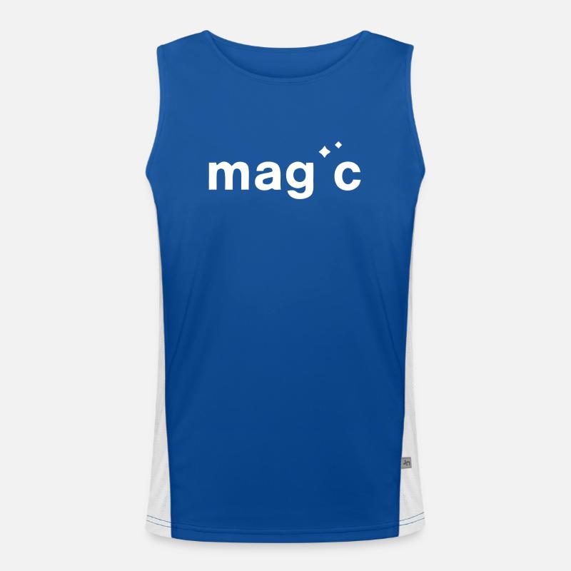 Magic - Men's Functional Contrast Tank Top  - royal/white