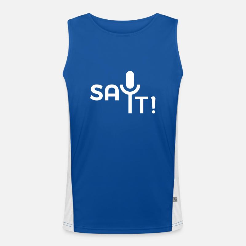 Say it Funktionelles Kontrast-Tank Top für Männer 