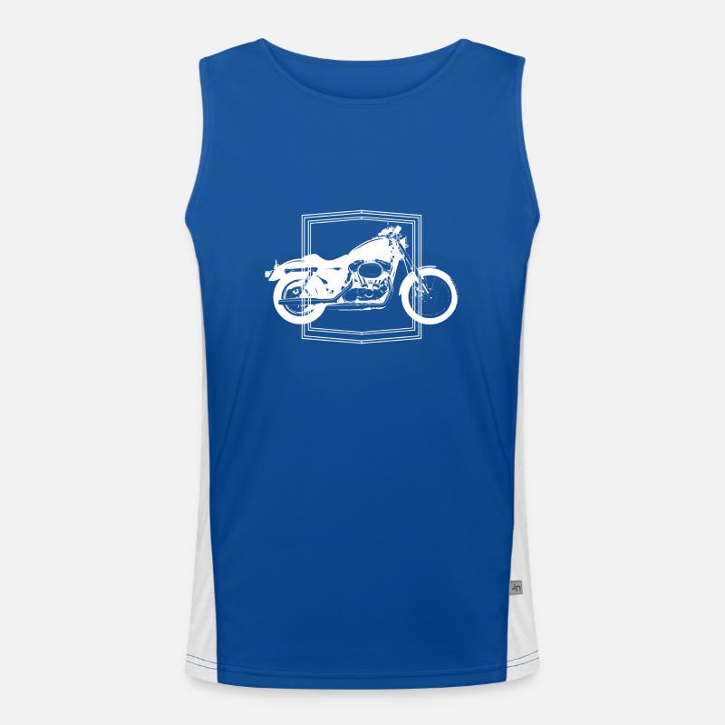 Vintage Motorcycle Men's Functional Contrast Tank Top 