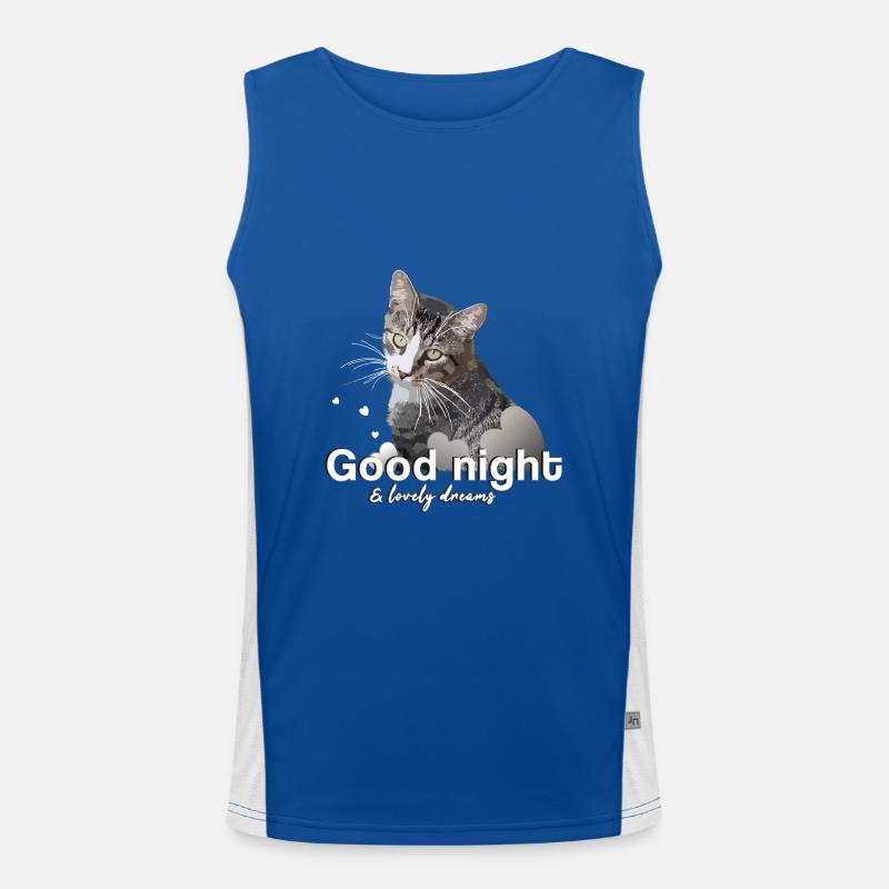 Schlafshirt gute Nacht good night Funktionelles Kontrast-Tank Top für Männer 