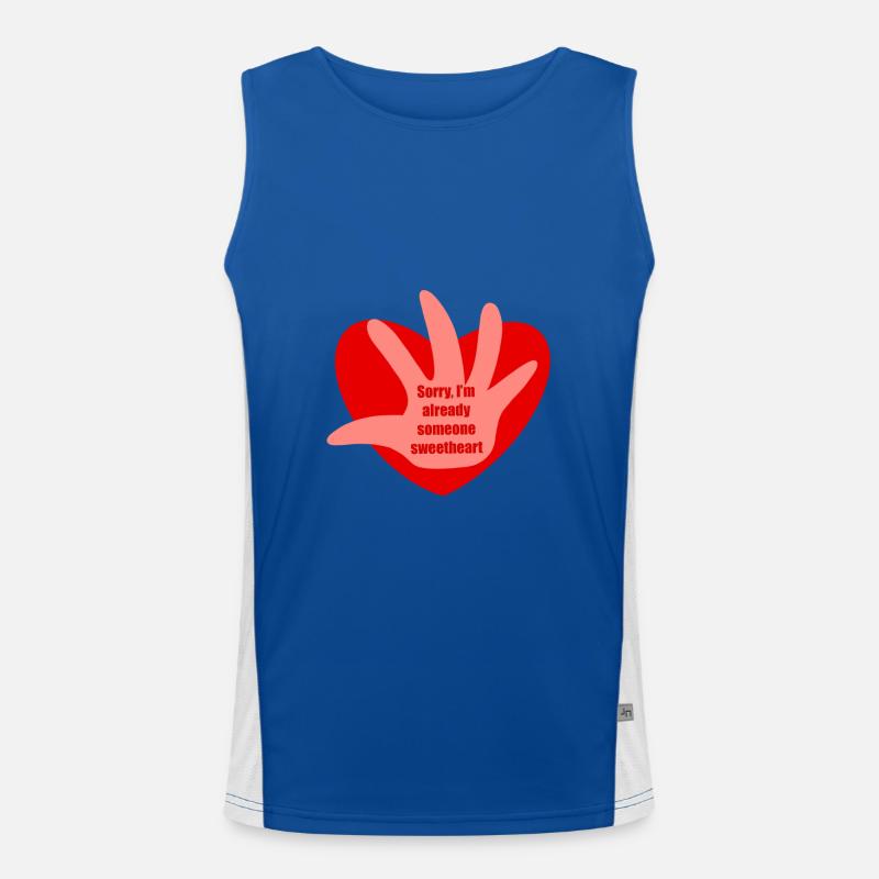 Botschaft zum Valentinstag Funktionelles Kontrast-Tank Top für Männer 