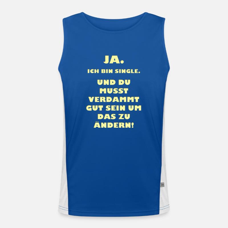 Spruch Single Funktionelles Kontrast-Tank Top für Männer 
