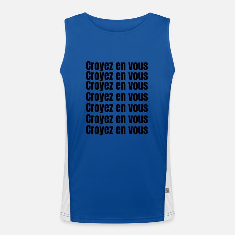 Croyez en vous tout est possible Débardeur respirant contrasté Homme 