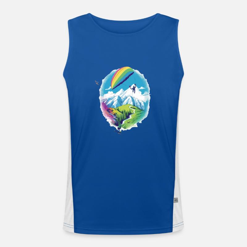 Gleitschirmfliegen Cedric Funktionelles Kontrast-Tank Top für Männer 