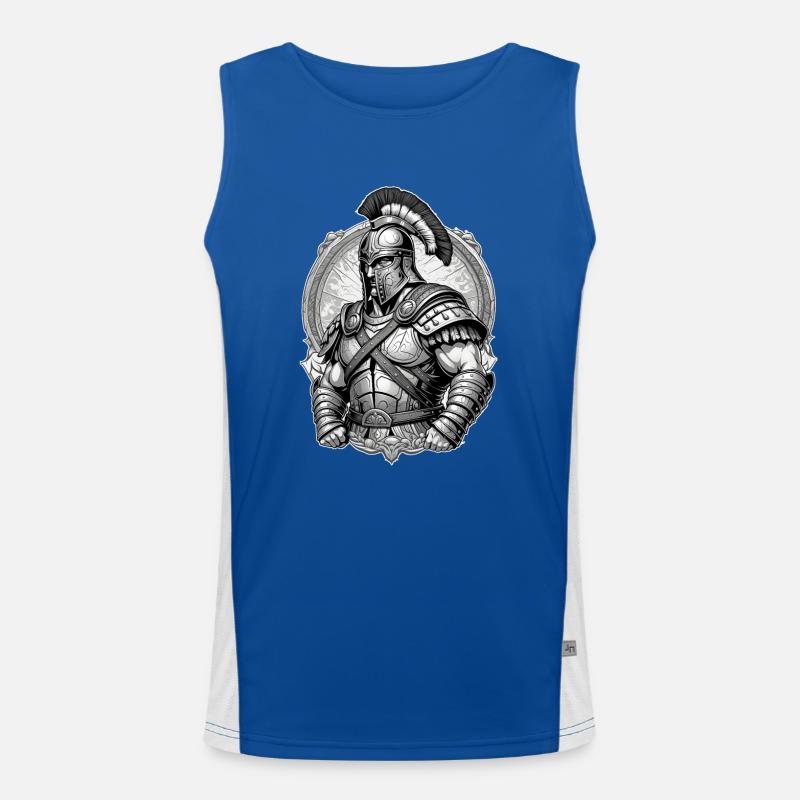 Gladiator Graphics - Men's Functional Contrast Tank Top  - royal/white