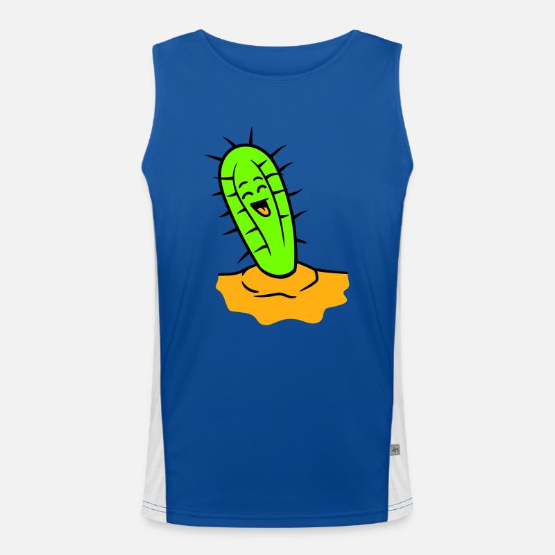 Cactus rieurs Cactus Visage Désert épineux Débardeur respirant contrasté Homme 