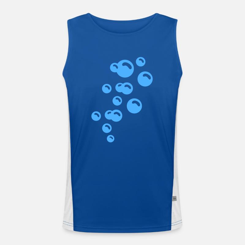 Blasen / bubbles (1c) Funktionelles Kontrast-Tank Top für Männer 
