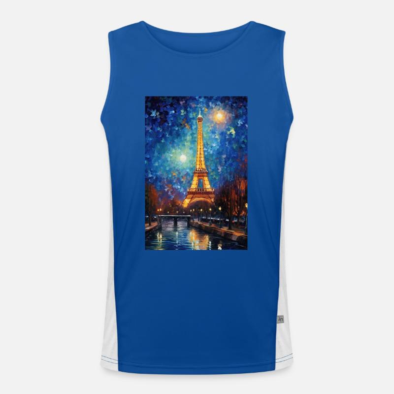Eiffel tower Men's Functional Contrast Tank Top 