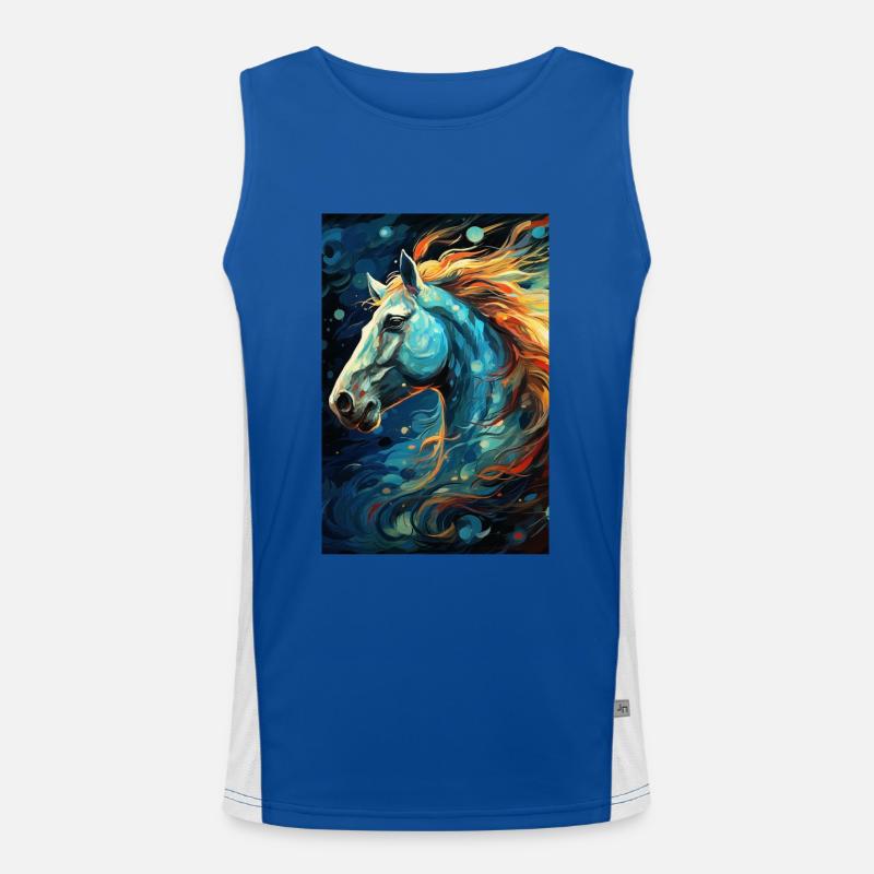 Pferd Funktionelles Kontrast-Tank Top für Männer 