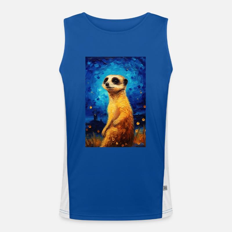 Erdmännchen Funktionelles Kontrast-Tank Top für Männer 