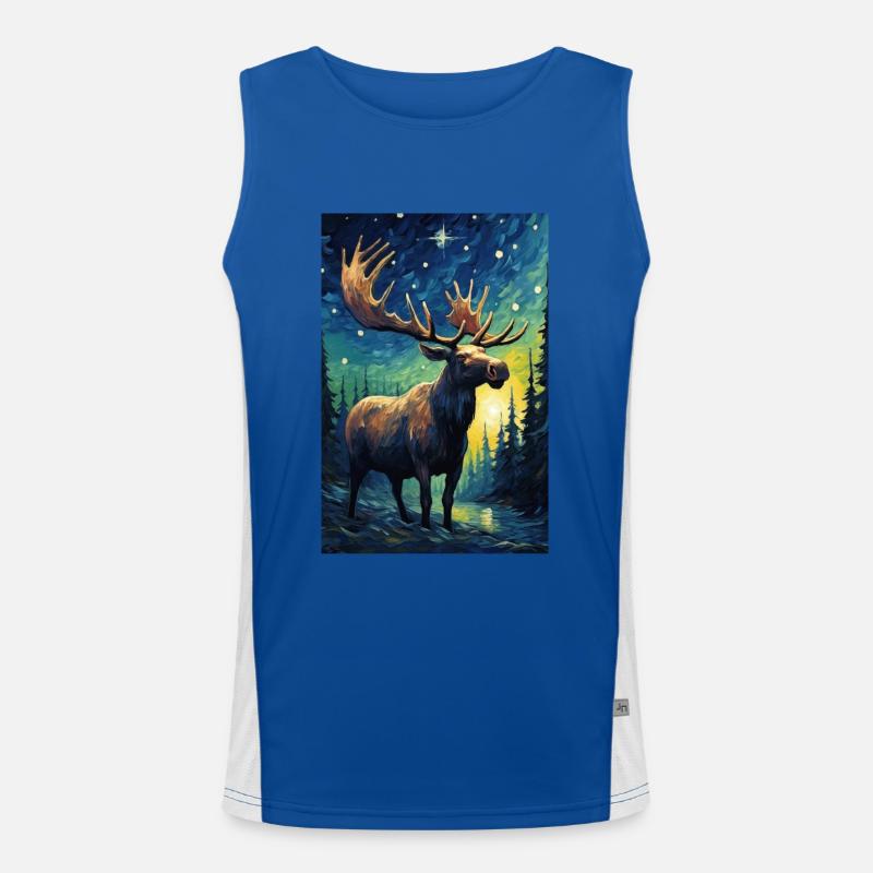 Elch Funktionelles Kontrast-Tank Top für Männer 
