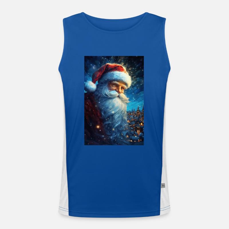 Weihnachtsmann Funktionelles Kontrast-Tank Top für Männer 