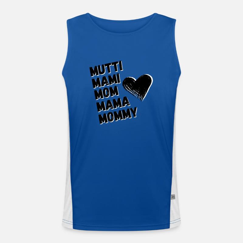 Mama Mutti Mom / Muttertag / Geburtstagsgeschenk Funktionelles Kontrast-Tank Top für Männer 