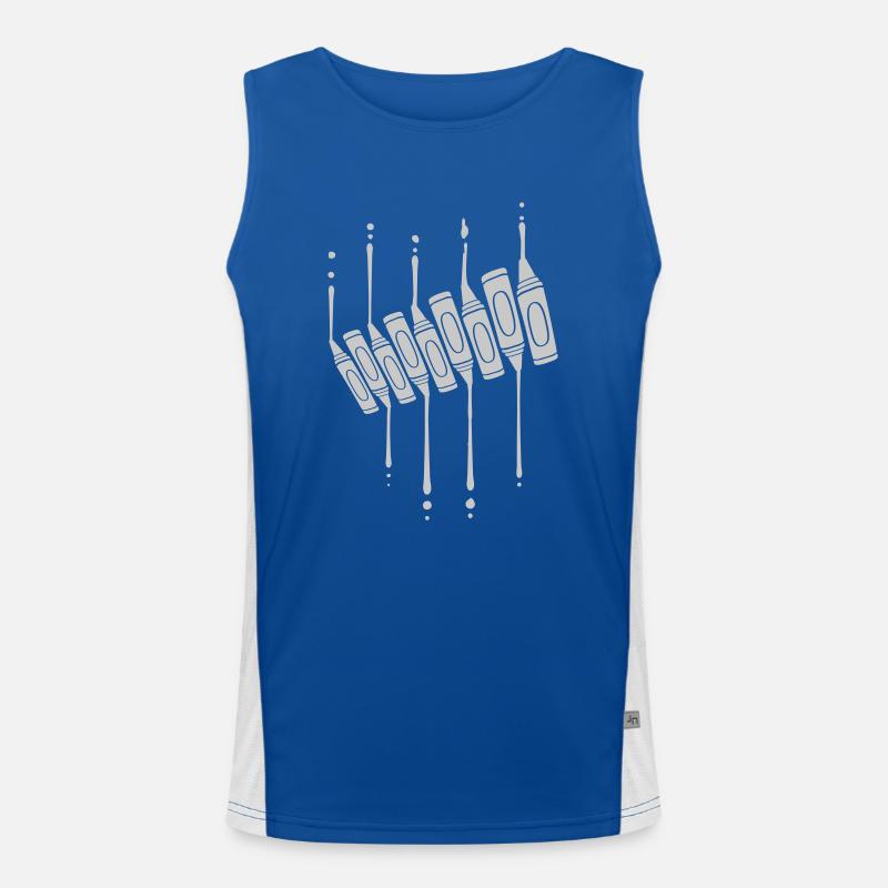 Drops crayons cool design - Men's Functional Contrast Tank Top  - royal/white