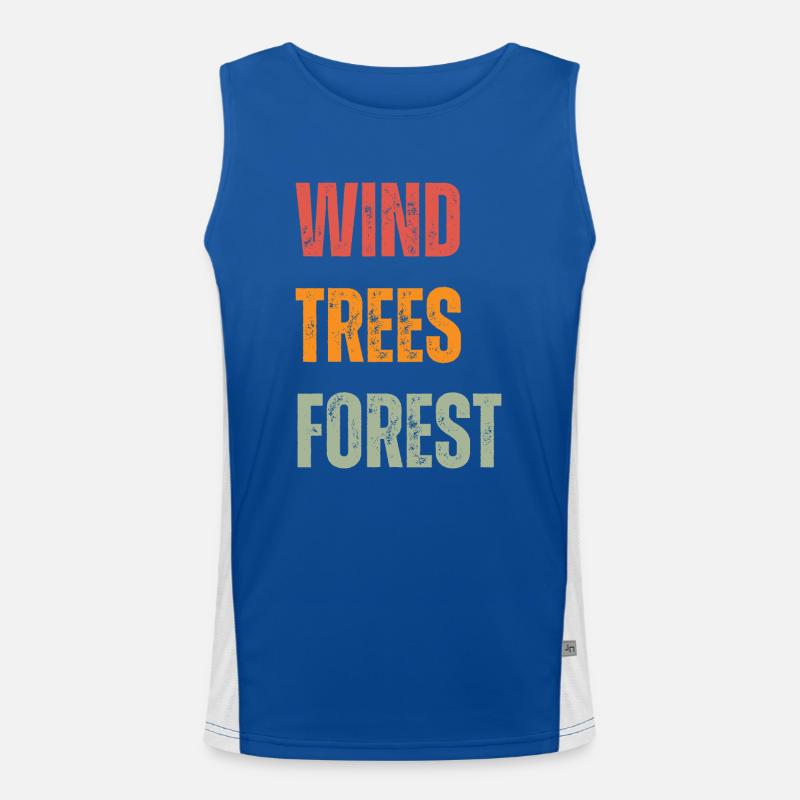 WTF - Wind Trees Forest Funktionelles Kontrast-Tank Top für Männer 