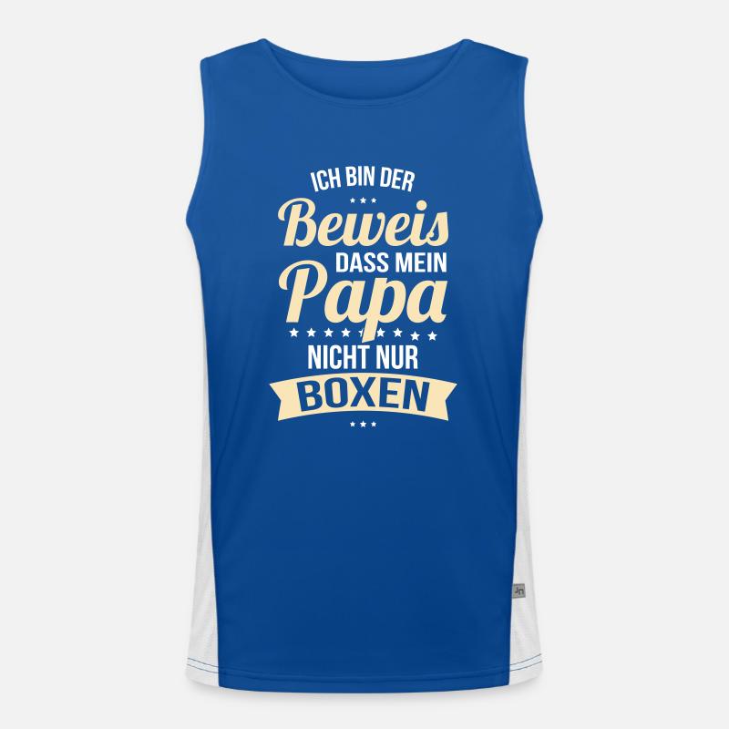 Je suis la preuve que mon papa ne se contente pas de boxer Débardeur respirant contrasté Homme 