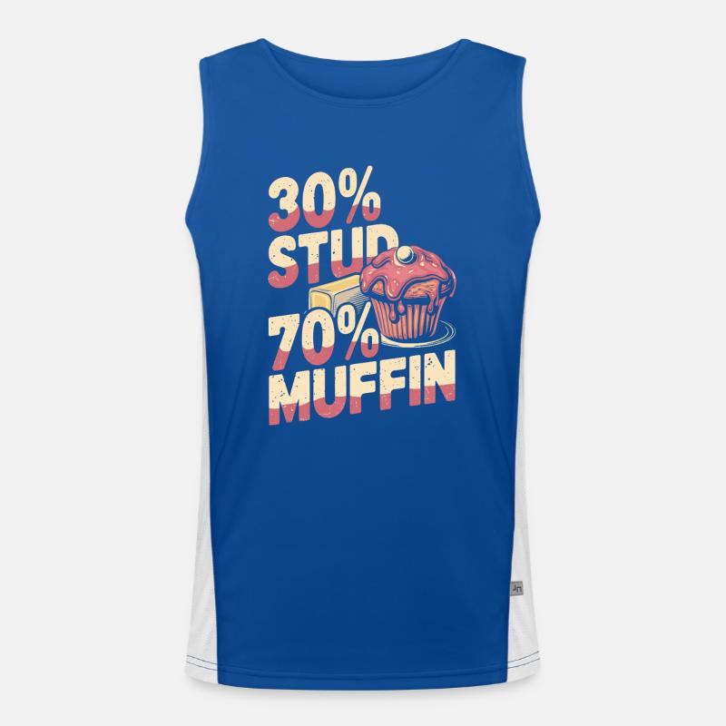 Stud Muffin Funny 30 Stud 70 Muffin Men's Functional Contrast Tank Top 