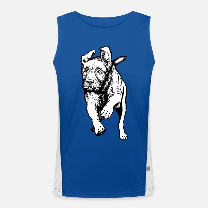 Jagdhunde-Aktion Funktionelles Kontrast-Tank Top für Männer 