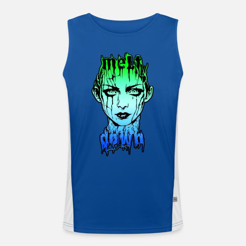 MELTDOWN: Melting face in overload Men's Functional Contrast Tank Top 