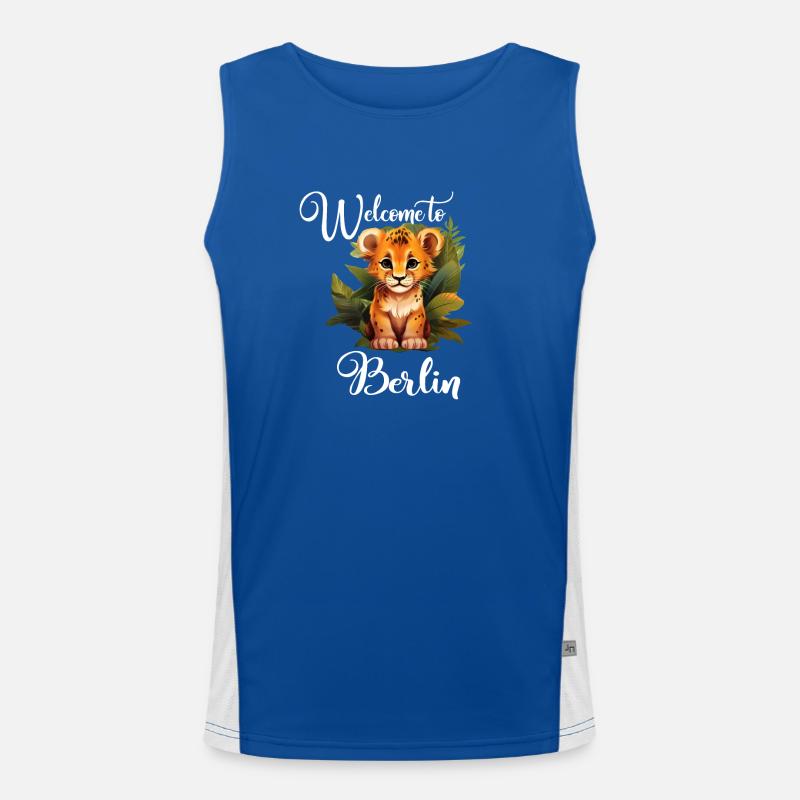"Welcome to Berlin" Löwe - Stadtleben mit einem Funktionelles Kontrast-Tank Top für Männer 