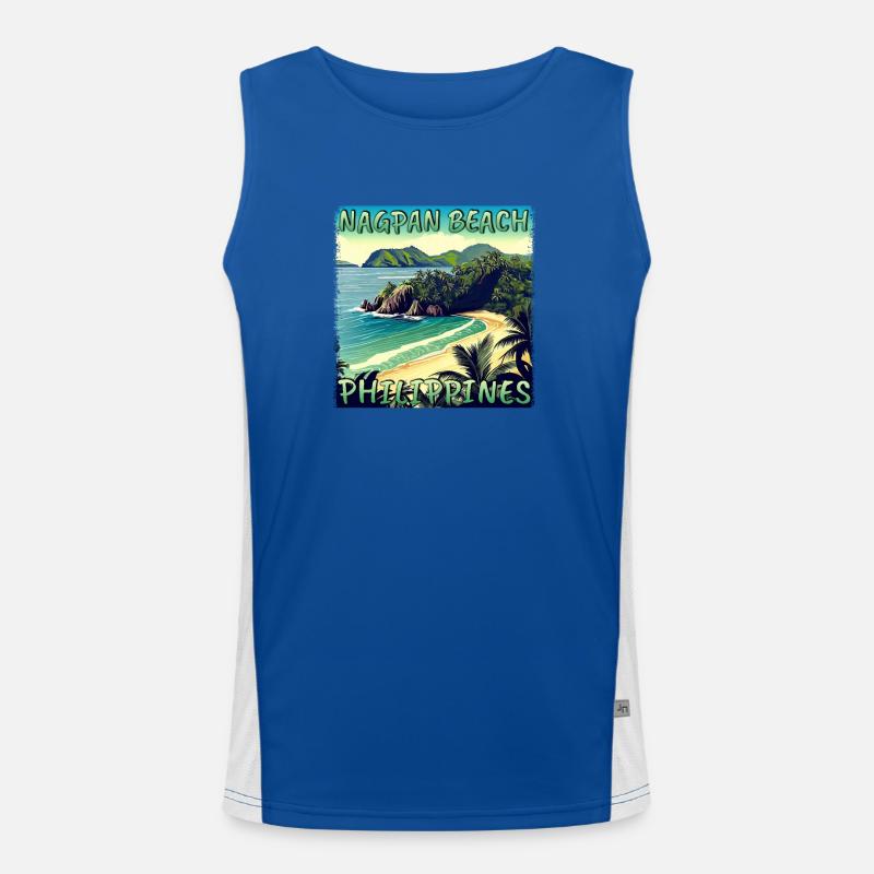 Summer Holidays Nagpan Beach: Grunge Sunshine Men's Functional Contrast Tank Top 