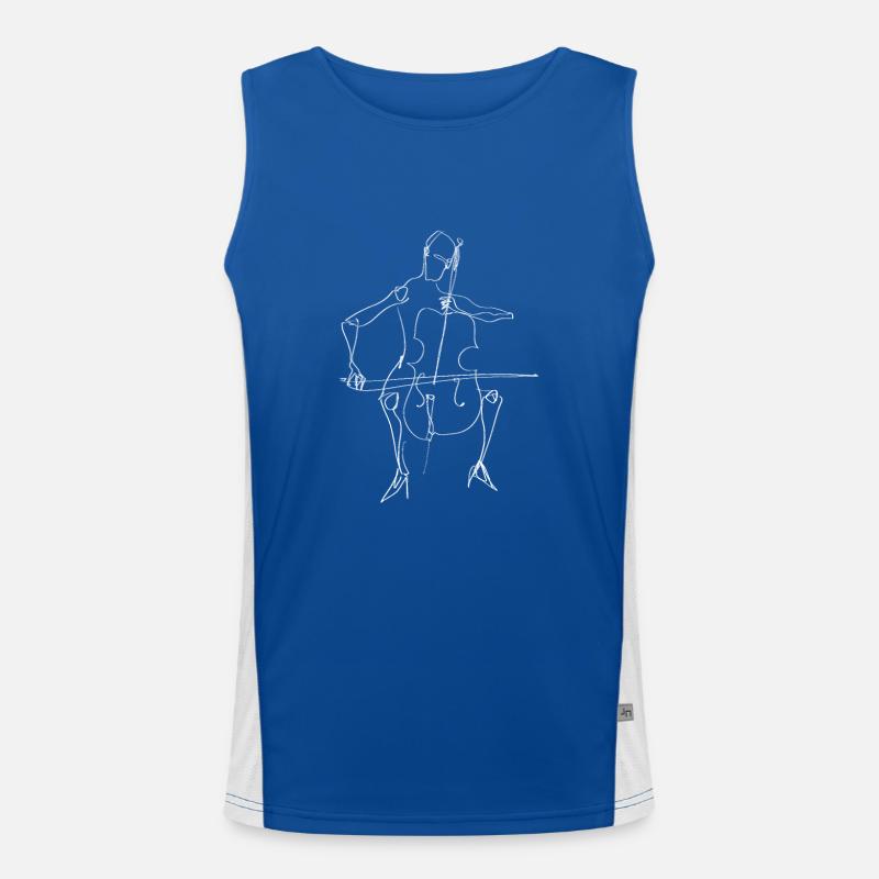 violoncelle03 Débardeur respirant contrasté Homme 