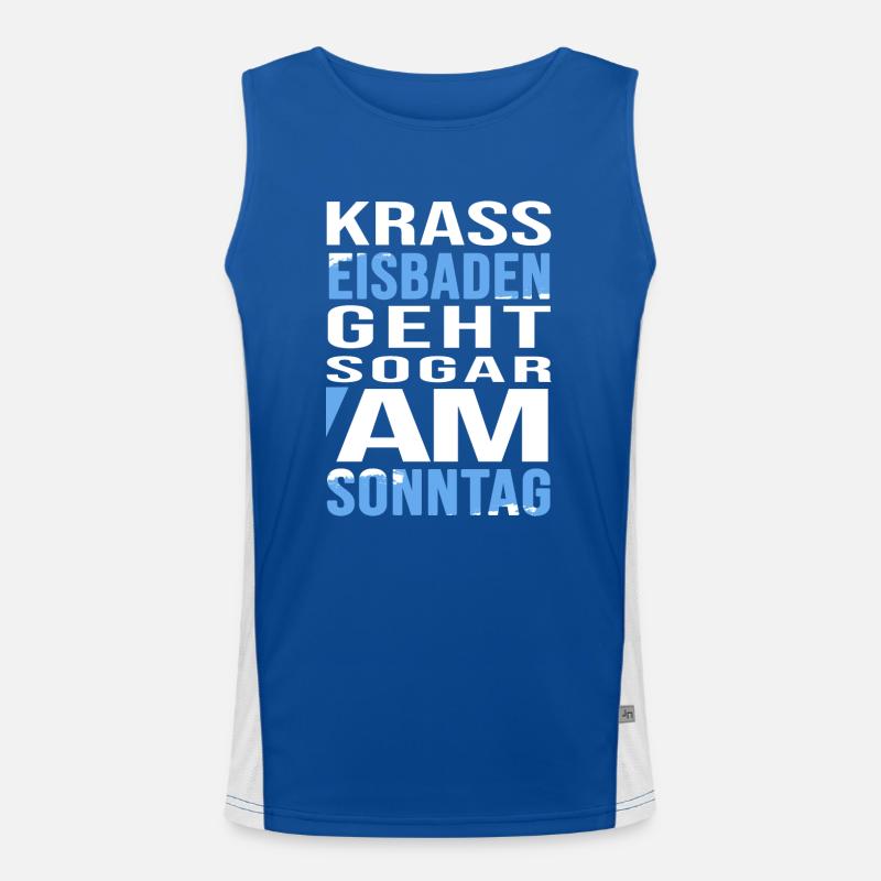 krasser eisbader eiskalt sonntag eisbaden kneipp Funktionelles Kontrast-Tank Top für Männer 