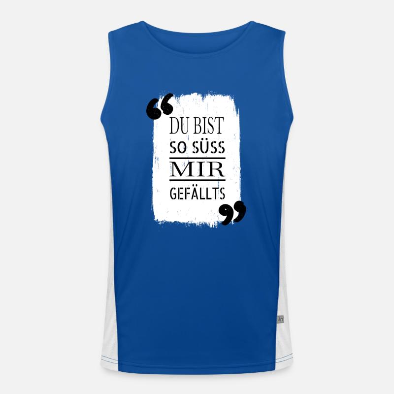 lieben geek statement bluthund hunderasse Funktionelles Kontrast-Tank Top für Männer 