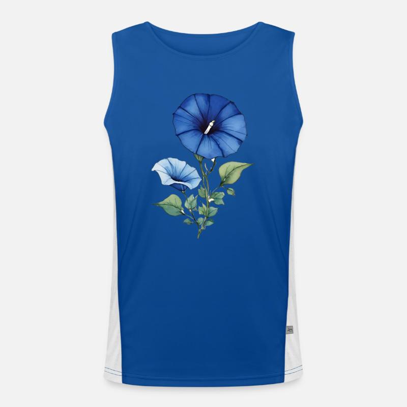 Morning Glory - Men's Functional Contrast Tank Top  - royal/white