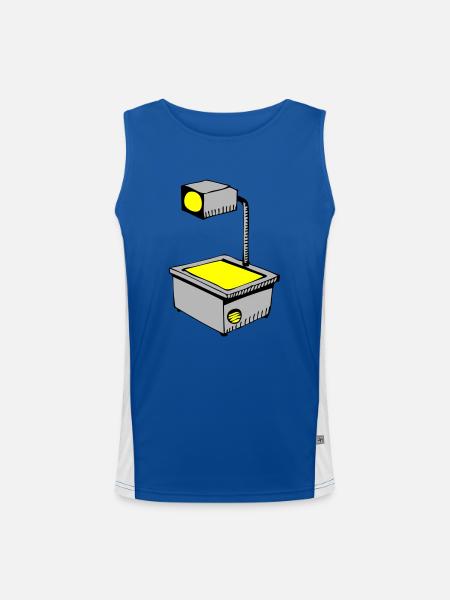 Polylux - Funktionelles Kontrast-Tank Top für Männer - Royal/Weiß