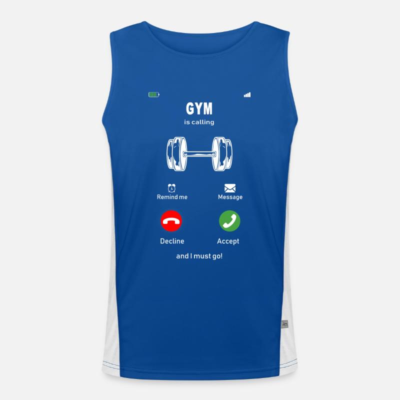 Gym is calling Funktionelles Kontrast-Tank Top für Männer 